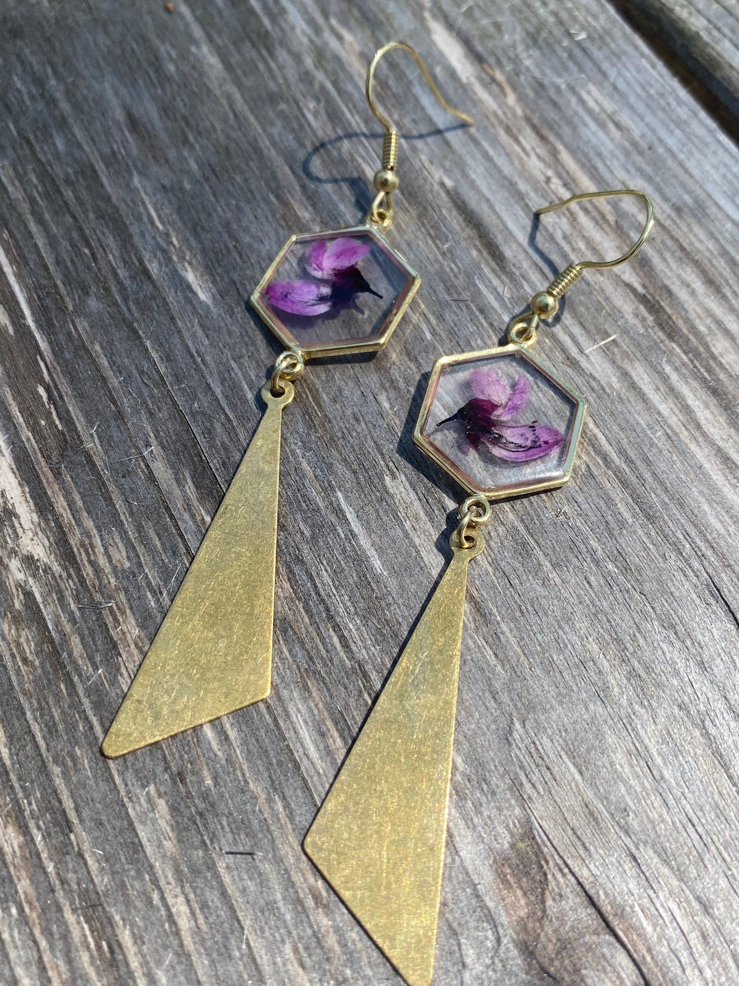 Honeycomb Redbud Earrings