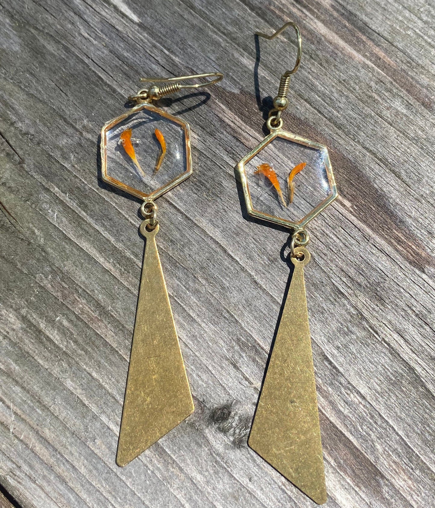 Honeycomb Marigold Earrings