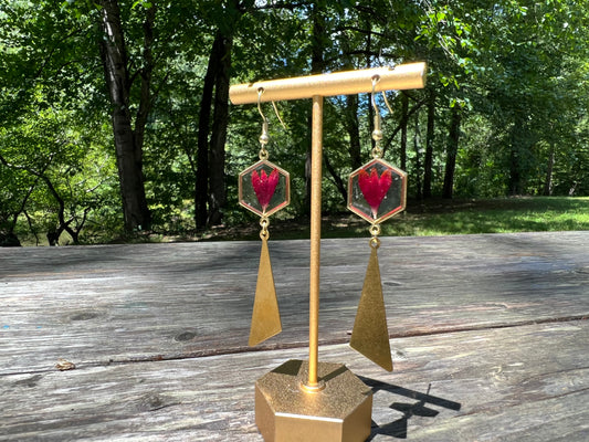 Honeycomb Blanketflower Earrings