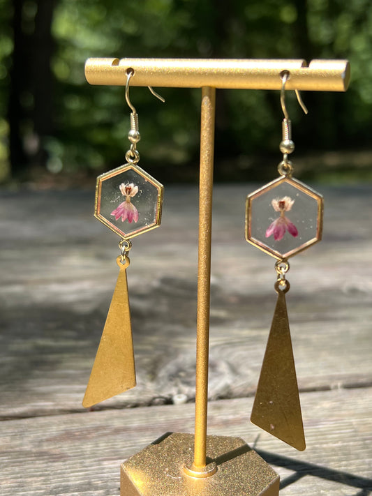 Honeycomb Swamp Milkweed Earrings